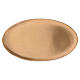 Assiette porte-bougie ovale en aluminium doré mat 17x10 cm s3