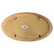 Piattino portacandele ovale in ottone dorato opaco 17x10 cm s4