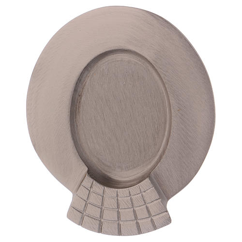 Candleholder plate in silver-plated brass for 6.5x5 cm 2