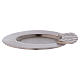 Candleholder plate in silver-plated brass for 6.5x5 cm s1