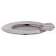 Oval candle holder plate in silver-plated brass 2 1/2x2 in s1