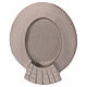 Oval candle holder plate in silver-plated brass 2 1/2x2 in s2