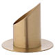 Cylinder-shaped candle holder in matt gold-plated brass for 5cm candles s2