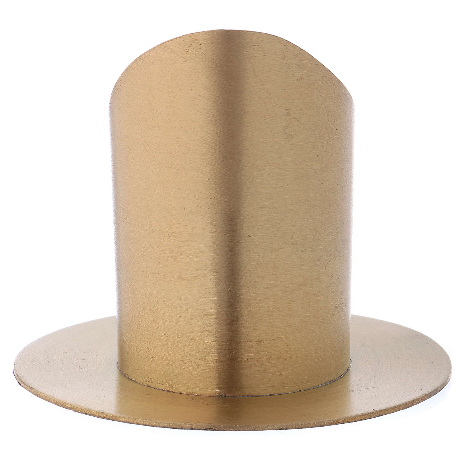 Assiette à Bougie Avec Épine NKlaus 16cm Laiton Doré Mat - Bougeoir Décoratif Stable