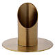Cylindrical candlestick in matte gold plated brass for 1 1/4 in candle s1