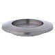 Round candle golder in matt silver-plated aluminium for 6cm candles s1