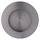 Round candlestick in matte silver-plated aluminium for 2 1/2 in candle s2