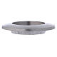 Round candlestick in matte silver-plated aluminium for 2 1/2 in candle s3