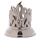 Candle holder with flame in silver-plated brass 4 cm s2