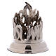 Flame shaped silver-plated brass candle holder 1 1/2 in s1