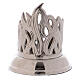 Flame shaped silver-plated brass candle holder 1 1/2 in s2