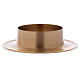 Portacandela in ottone dorato 6 cm opaco s2