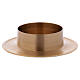 Matte candle holder in gold plated brass 2 1/2 in s1