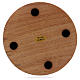 Piatto portacandele tondo in legno mango scuro 12 cm s2