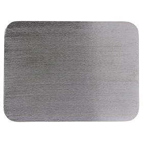 Plato portavela aluminio rectangular 13,5x10 cm