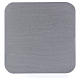 Assiette bougeoir carré aluminium argenté 10x10 cm s1
