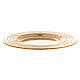 Round candle holder plate in glossy gold-plated brass 15 cm s2