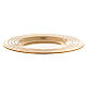 Round candle holder plate in polished gold plated brass 6 in s2