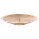 Satin finish brass candle holder plate with spike 6 1/4 in s1