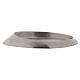 Candle holder plate in satinised silver-plated brass 20x11 cm s1