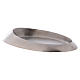 Candle holder plate in satinised silver-plated brass 20x11 cm s2