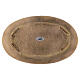 Gold plated brass candle holder plate with decorated edge s3