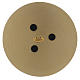 Candle holder plate in gold-plated aluminium 14 cm s2