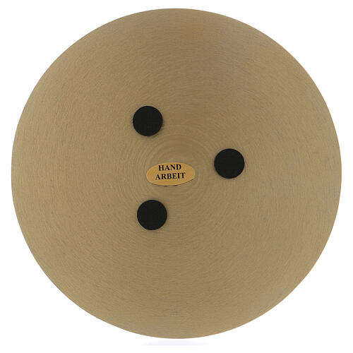 Brass-coated aluminium candle holder plate 5 1/2 in 2