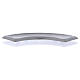 Wave-shaped candle holder plate in matt silver-plated brass s2