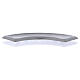 Wavy candle holder plate in matte silver-plated brass s2