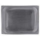 Rectangular candle holder plate in matte silver-plated aluminium 4x3 in s1