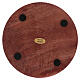 Prato porta-vela redondo madeira 14 cm s2