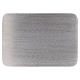 Piattino portacandele rettangolare alluminio argento 17x12 cm s1