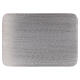 Rectangular silver-plated aluminium candle holder plate 6 3/4x4 3/4 in s1