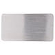 Rectangular candle holder plated in silver-plated aluminium 30x16 cm s1
