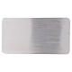 Rectangular candle holder plate in silver-plated aluminium 11 3/4x6 1/4 in s1