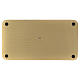 Rectangular candle holder plate in gold-plated aluminium 30x16 s2