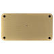 Plato portavelas rectangular aluminio dorado 30x16 s2