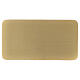 Rectangular candle holder plate in gold plated aluminium 11 3/4x6 1/4 in s1
