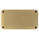 Rectangular candle holder plate in gold plated aluminium 11 3/4x6 1/4 in s2