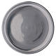 Candle holder plate with raised edge in silver-plated aluminium 12 cm s1