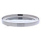 Candle holder plate with raised edge in silver-plated aluminium 12 cm s2