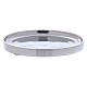 Silver-plated aluminium candle holder plated with raised edge 4 3/4 in s2