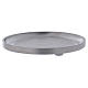 Bougeoir diamètre 14 cm aluminium argenté rond s2
