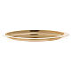 Oval candle holder in glossy gold-plated brass 16x9.5 cm s2