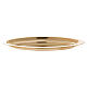 Oval candlestick in polished gold plated brass 6 1/4x3 3/4 in s2