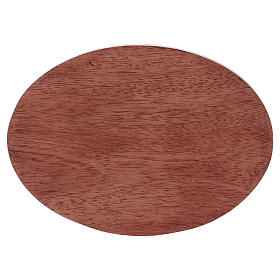 Piatto portacandele legno di mango ovale 13,5x10 cm