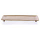 Rectangular candle holder plate in satinised gold-plated brass 16.5x9 cm s2