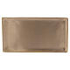 Rectangular candle holder plate in gold plated brass with satin finish 6 1/2x3 1/2 in s1