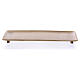 Rectangular candle holder plate in gold plated brass with satin finish 6 1/2x3 1/2 in s2